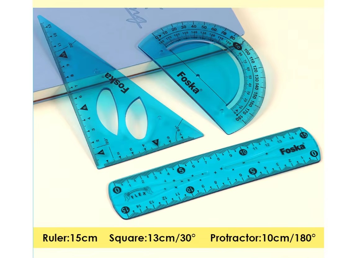 Flexible Plastic Straight Ruler Set