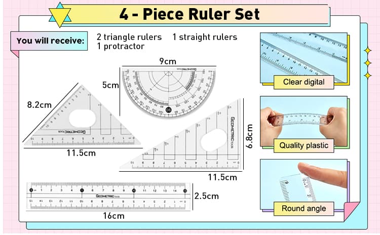Compass Set With Ruler