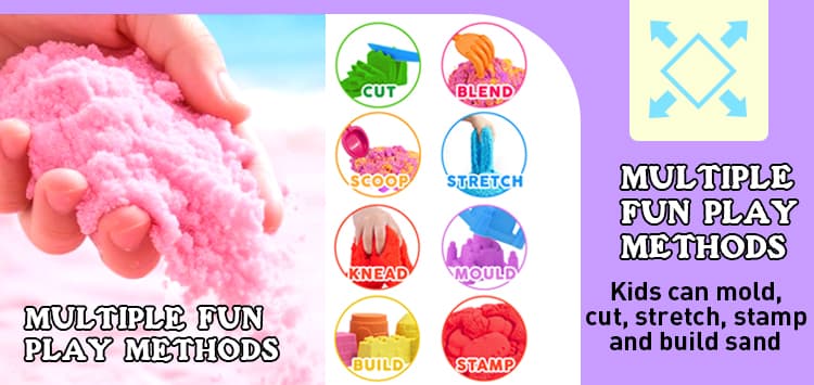 colorful magic sand