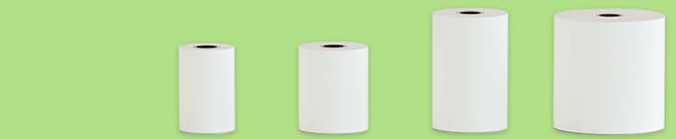 Different size thermal cashier paper