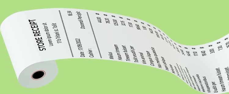 Thermal cashier paper for business