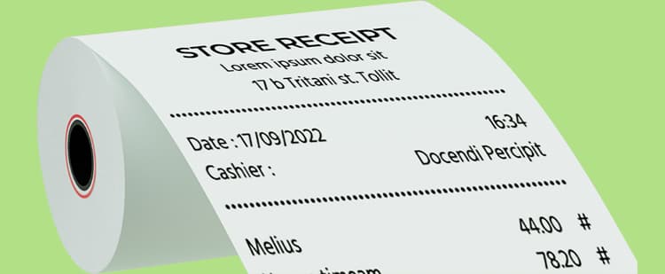 Clear Print Thermal Cashier Paper