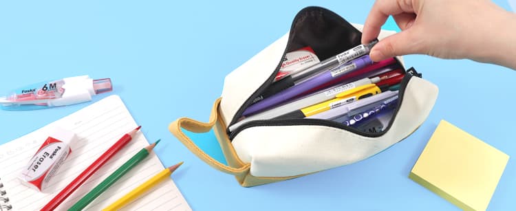 Wide Opening Pencil Bag