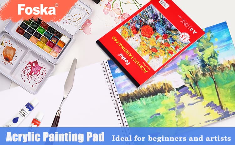 Acrylic Painting Pad A3 side spiral open