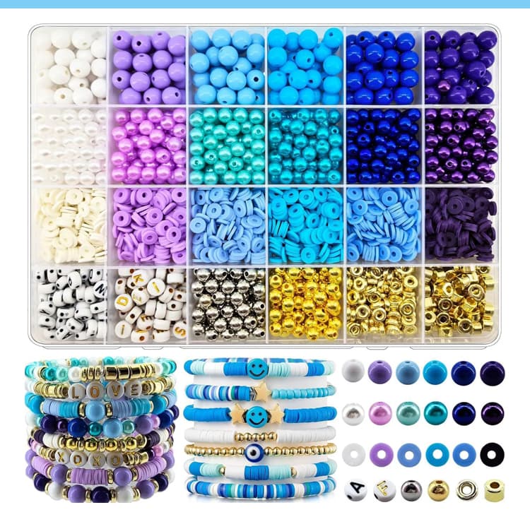 Assorted Colors Clay Beads