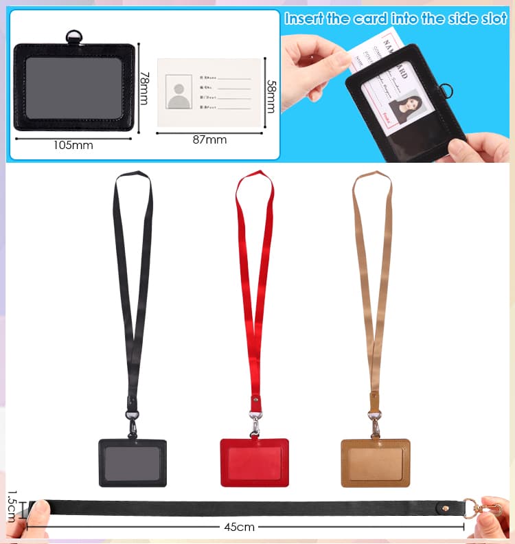 Foska PU Badge Holder Foska PU Badge Holder