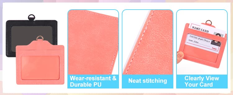 Durable PU Badge Holder Durable PU Badge Holder