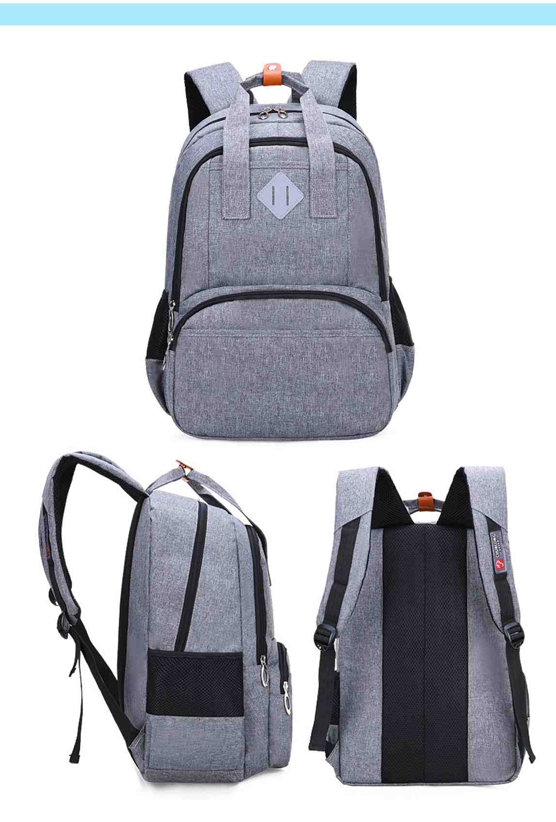 Grey School Bag