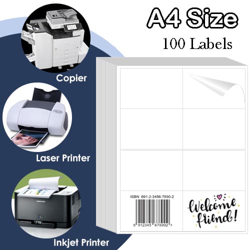A4 Sheet Labels for for Inkjet Printers