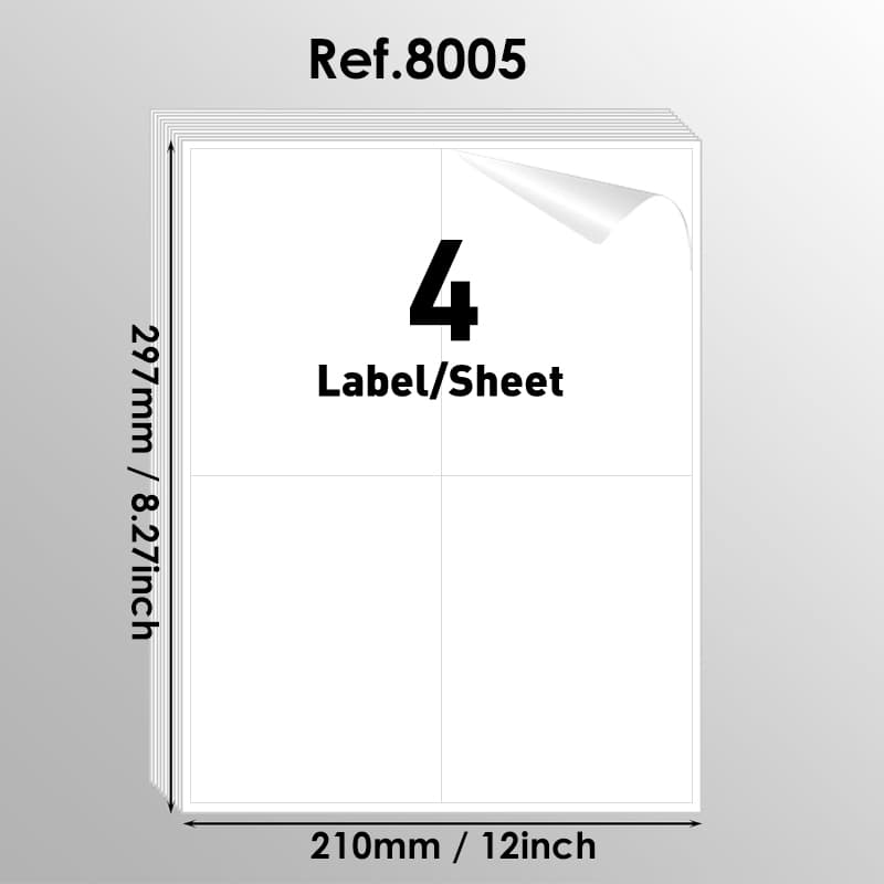A4 Injet Printing Label 4 Cuts