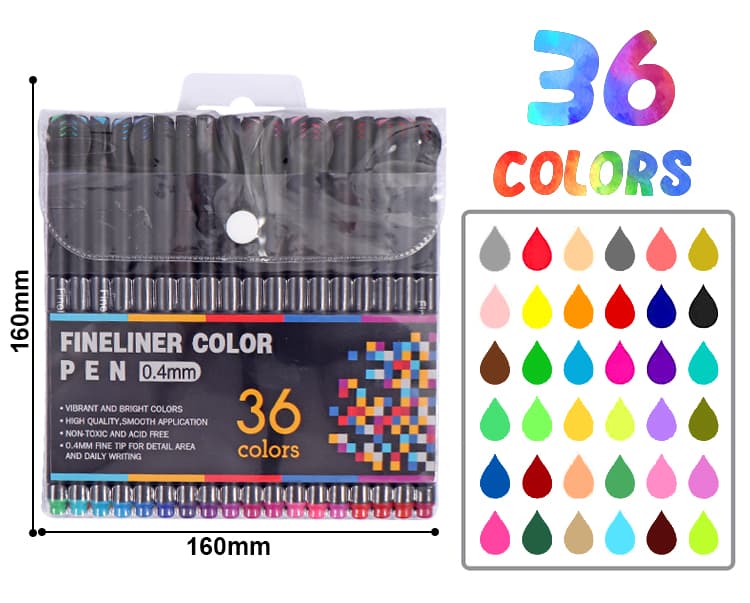  36-color  Fineliner Pens