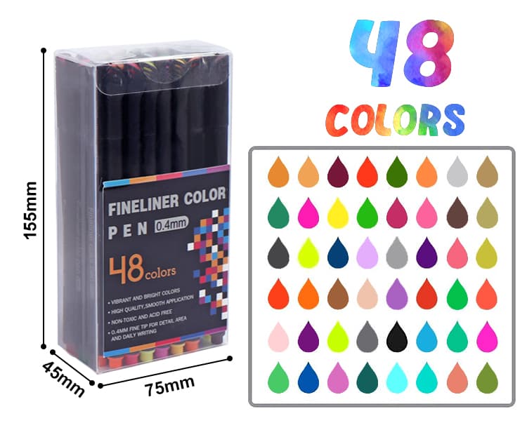 48-color  Fineliner Pens