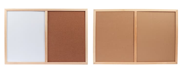 Dual-Purpose White Cork Board