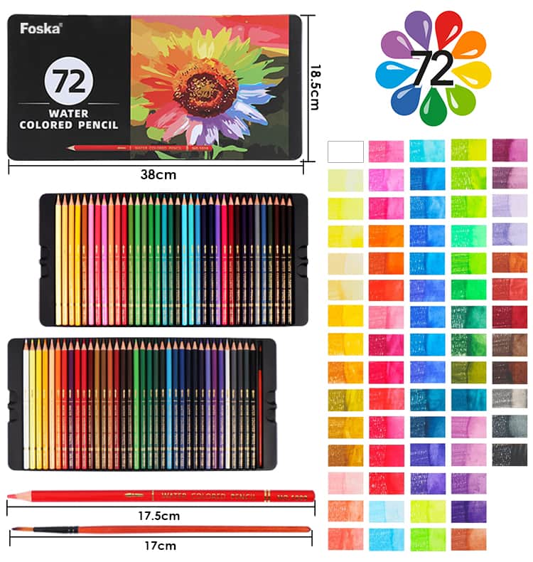 72 Vibrant Colors Pencil Set