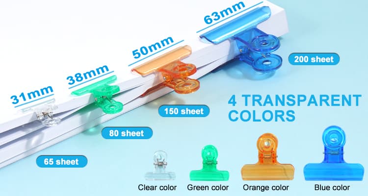 Different Size Plastic Bulldog Clips