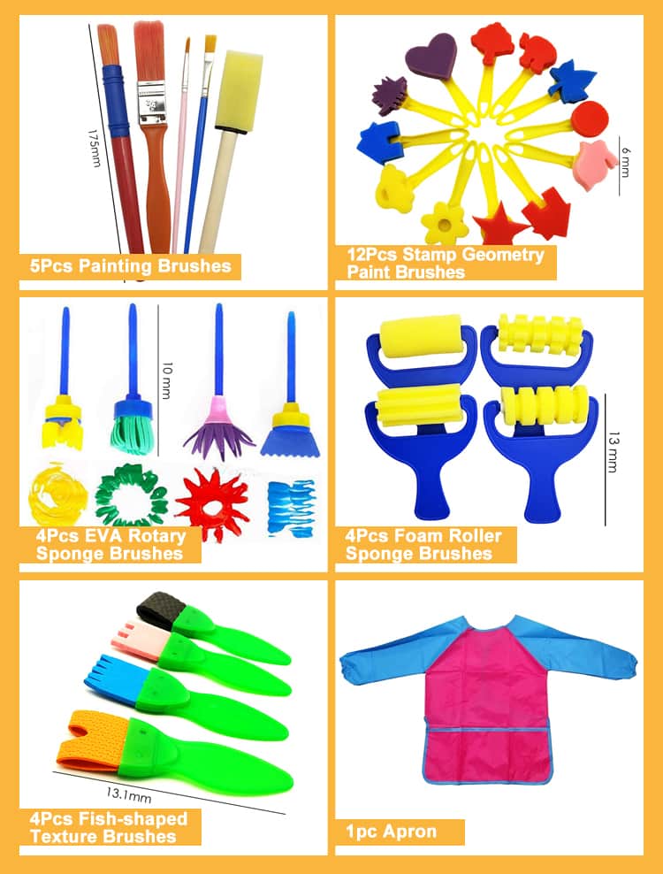 Washable Painting Brush Set